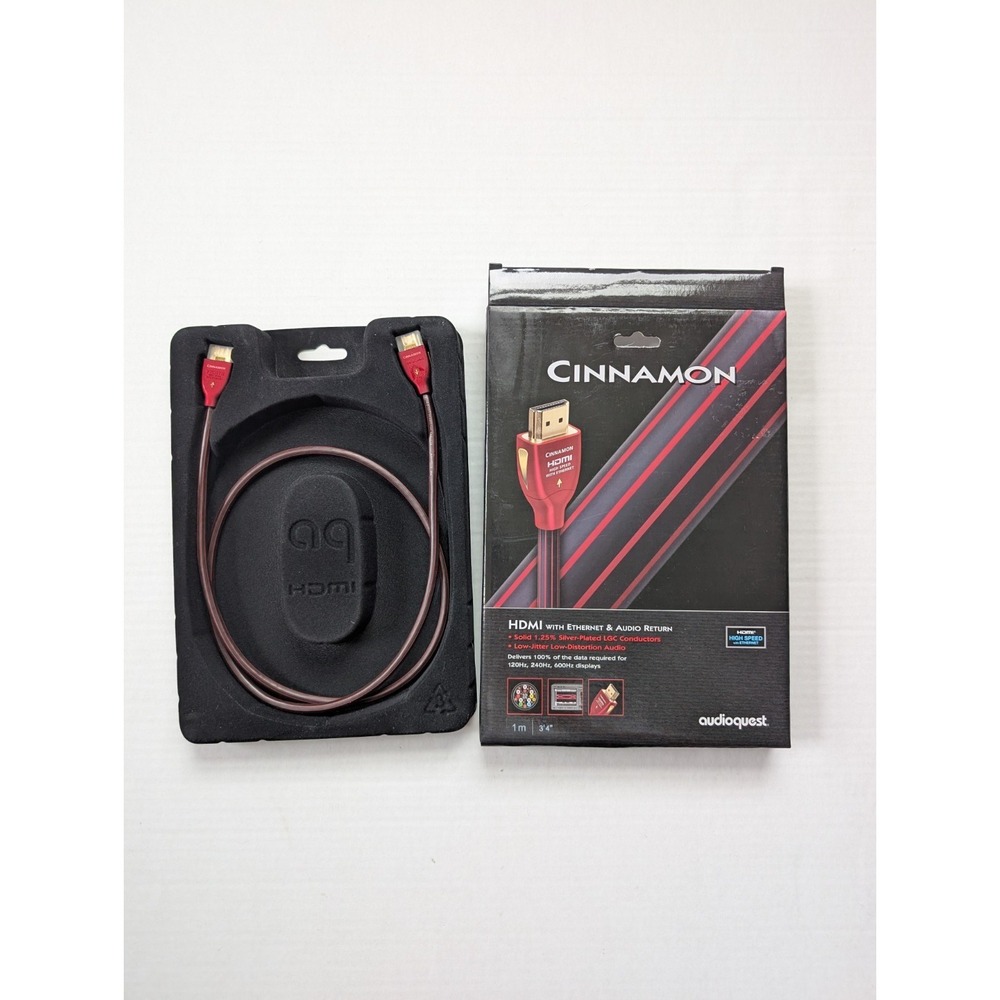 READ AudioQuest Cinnamon High Speed HDMI Cable with Ethernet 1 Meter Red